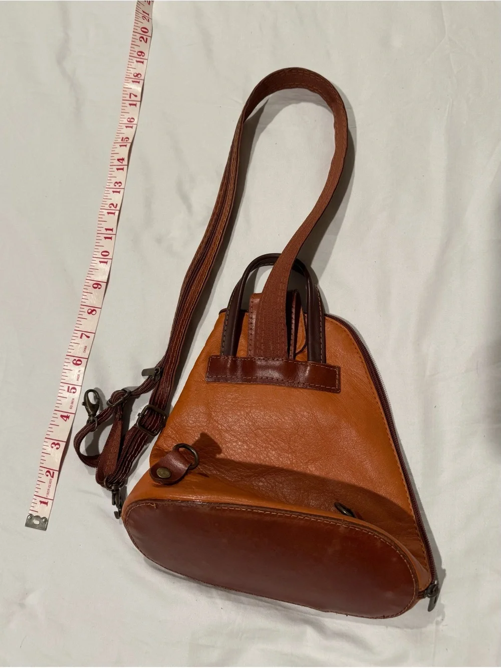 Vera Pelle Italian Leather Convertible Mini Backpack Bag - Easy DIY Restoration